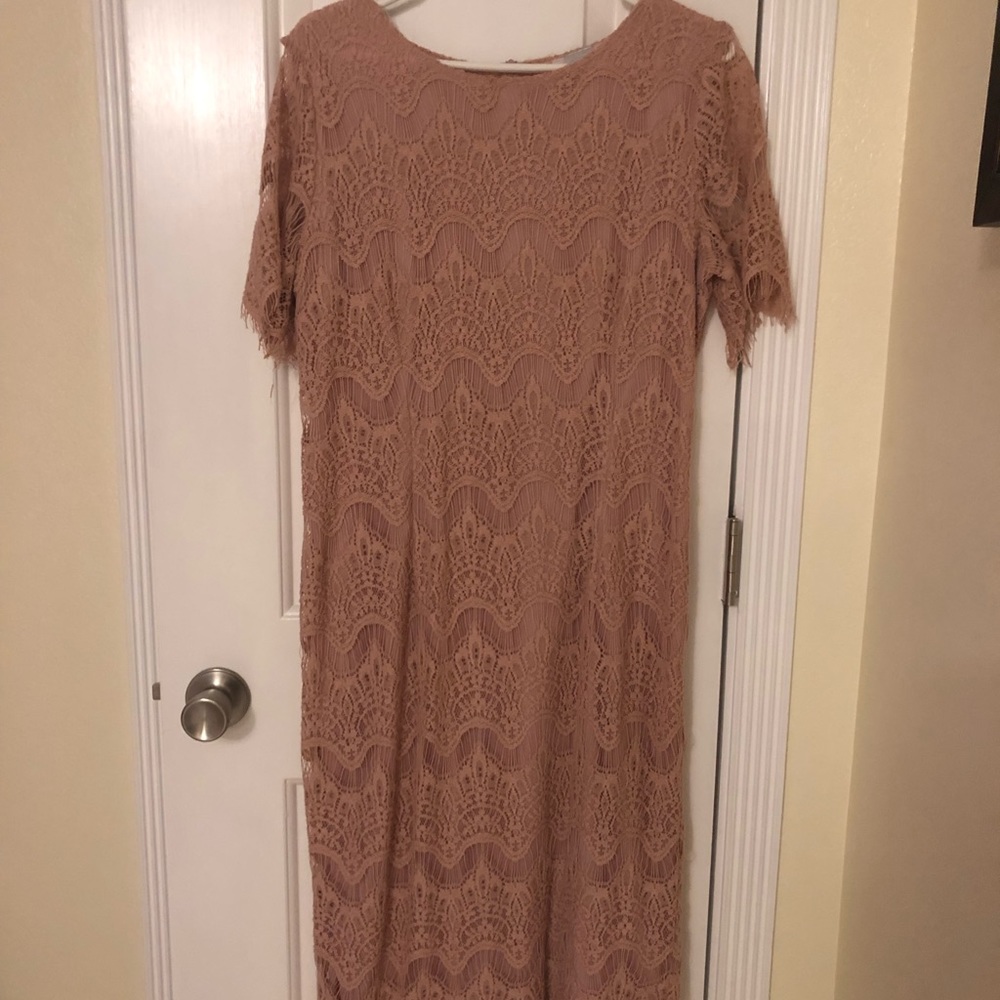 Blush Pink Lace Sheath Dress, MOB/MOG Jody